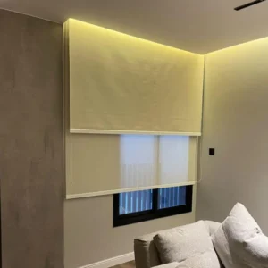 Blackout and sunscreen roller blinds