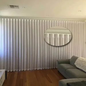 Chiffon curtains with wave system